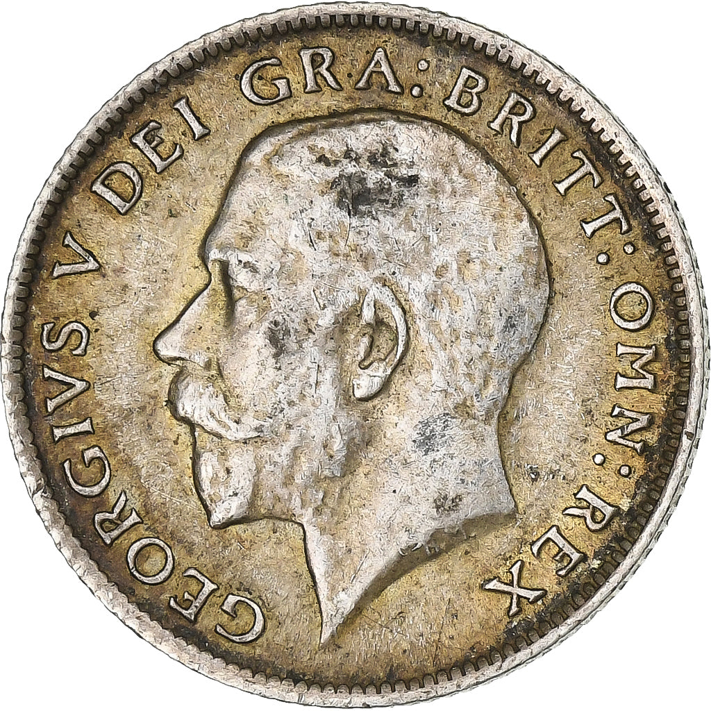 Great Britain, George V, 6 Pence, 1918, Silver, AU(50-53), KM:815