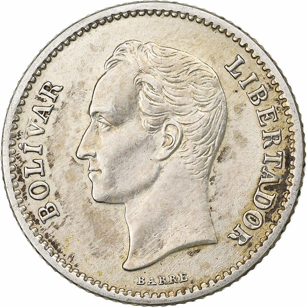 Venezuela, 25 Centimos, 1935, Zilver, ZF+, KM:20