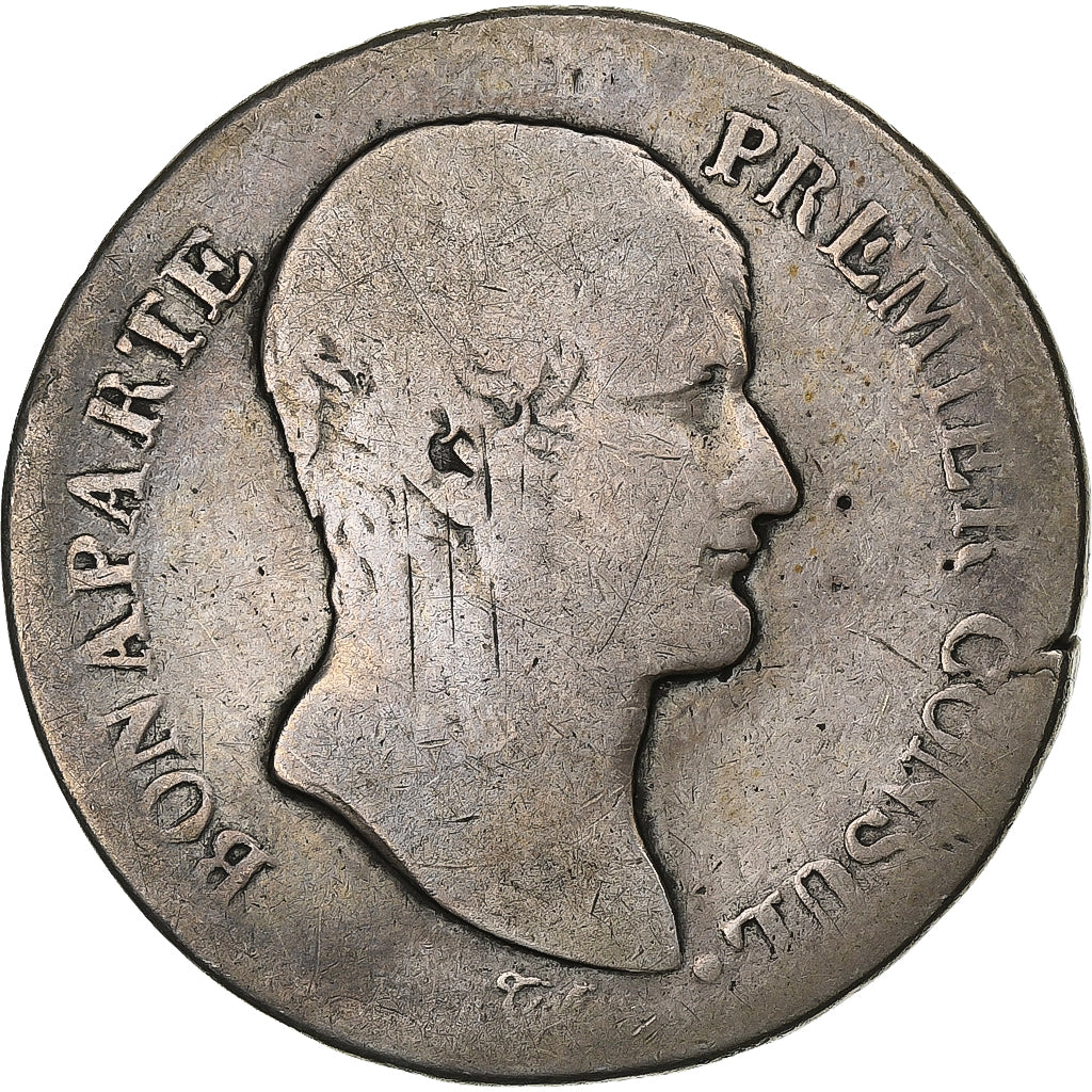 Francja, 5 Francs, Napoléon I, An 12, Toulouse, Srebro, VF(20-25), KM:659.10