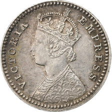 INDIA-BRITISH, Victoria, 2 Annas, 1885, Calcutta, Silber, VZ+, KM:488