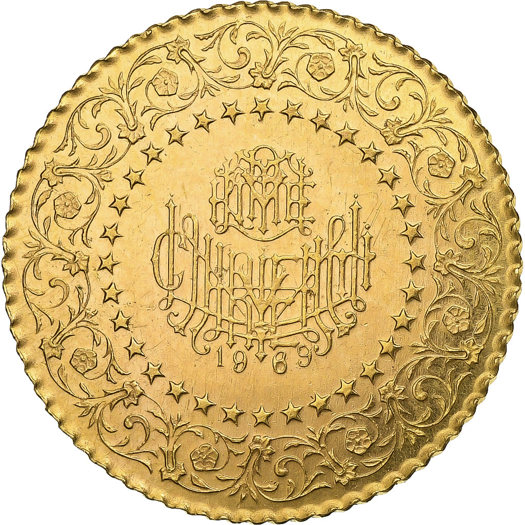 Turchia, 25 Kurush, 1969, Oro, BB, KM:870
