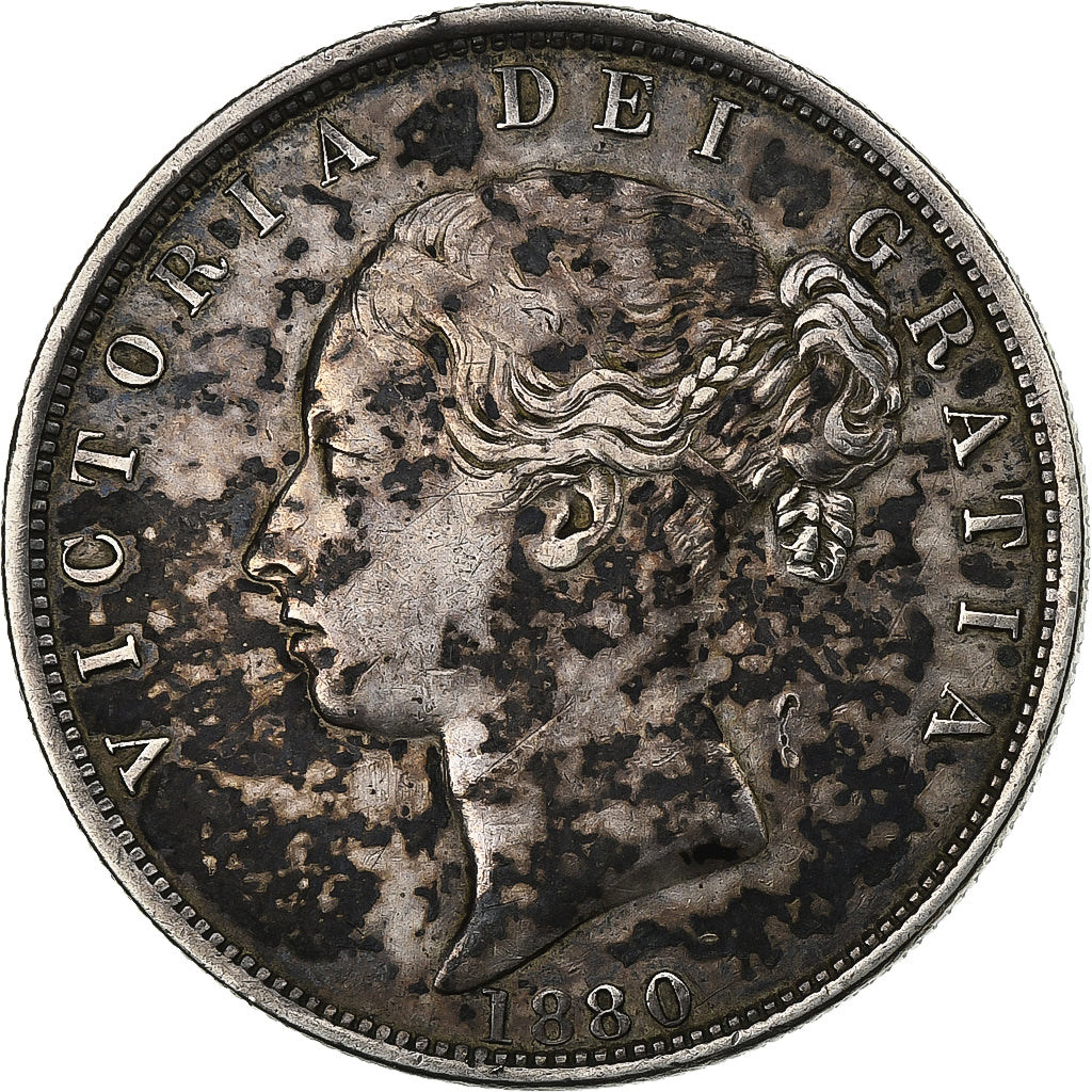 Gran Bretagna, Victoria, 1/2 Crown, 1880, Argento, BB, KM:756