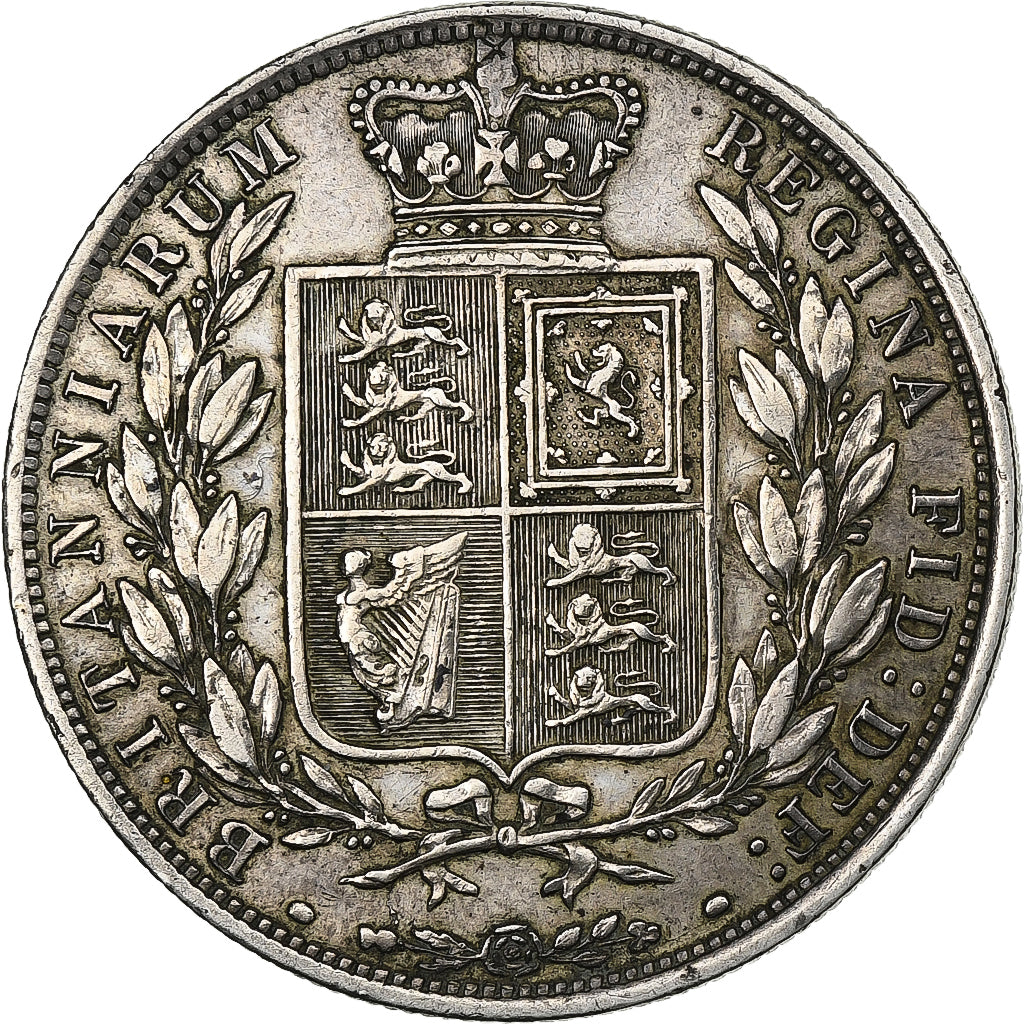 Gran Bretagna, Victoria, 1/2 Crown, 1880, Argento, BB, KM:756