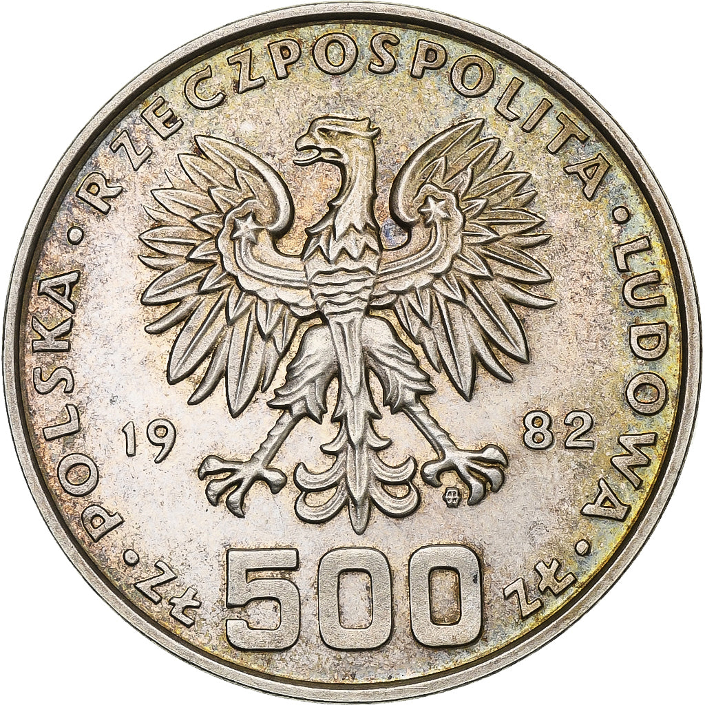 Pologne, 500 Zlotych, 1982, Warsaw, Argent, SUP, KM:Pr477