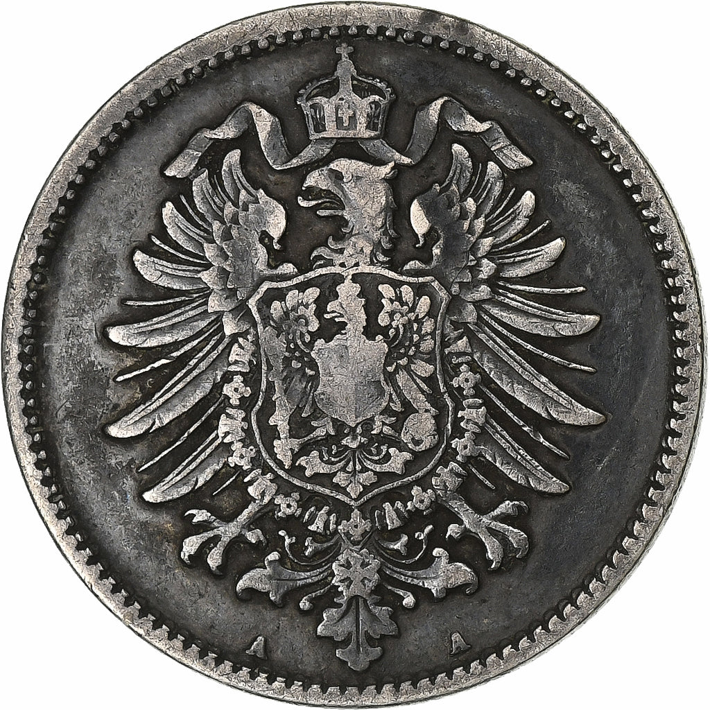 GERMANIA - IMPERO, Wilhelm I, Mark, 1874, Berlin, Argento, MB+, KM:7