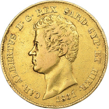 Italiaanse staten, SARDINIA, Carlo Alberto, 20 Lire, 1831, Genoa, Goud, FR+