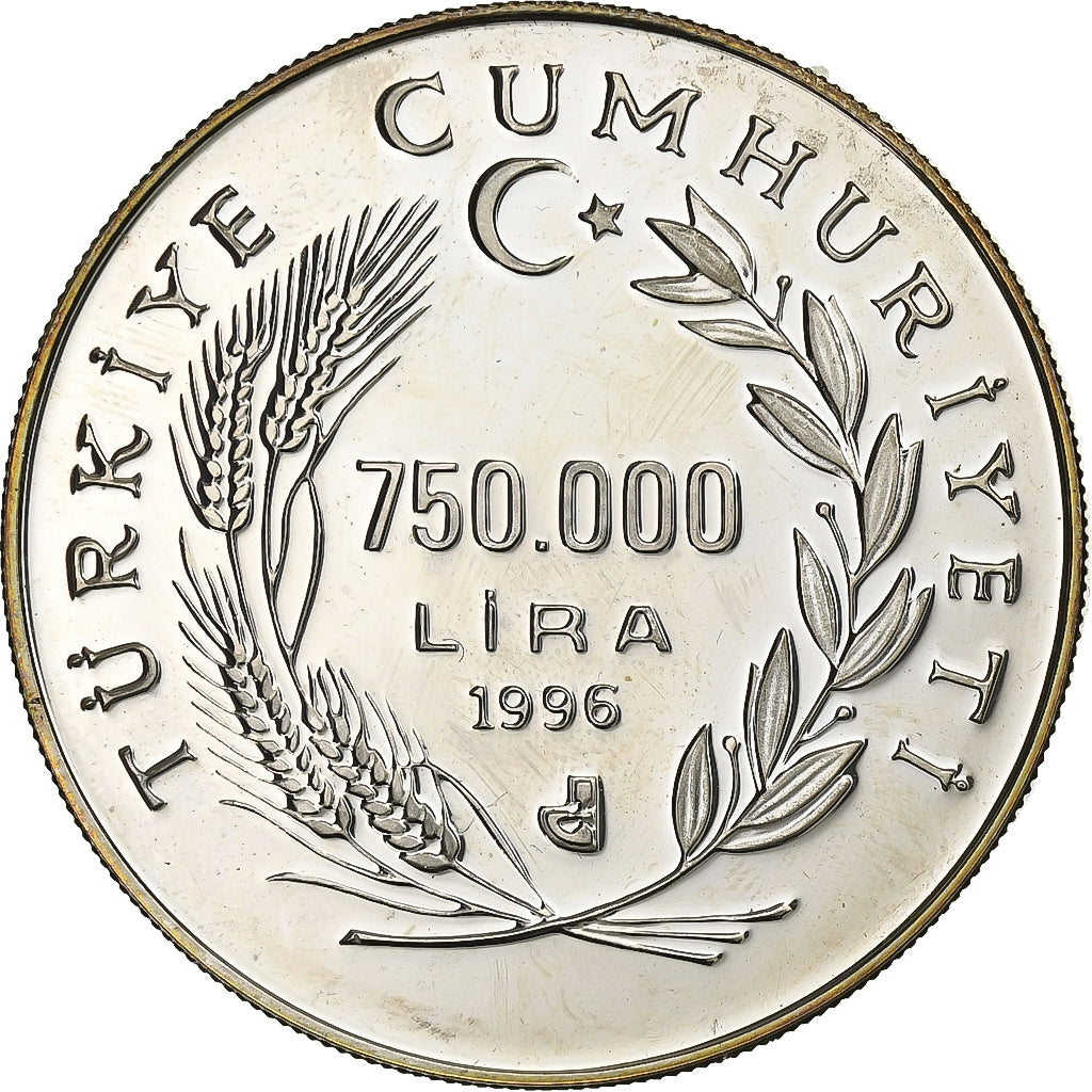 Turquie, 750000 Lira, 1996, Qustantiniyah, Argent, SUP+, KM:1063