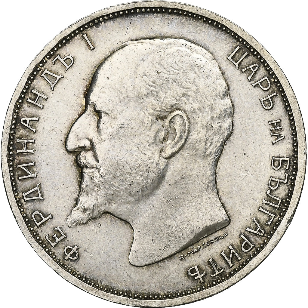 Bulgaria, 2 Leva, 1913, Sofia, Silver, AU(50-53), KM:32