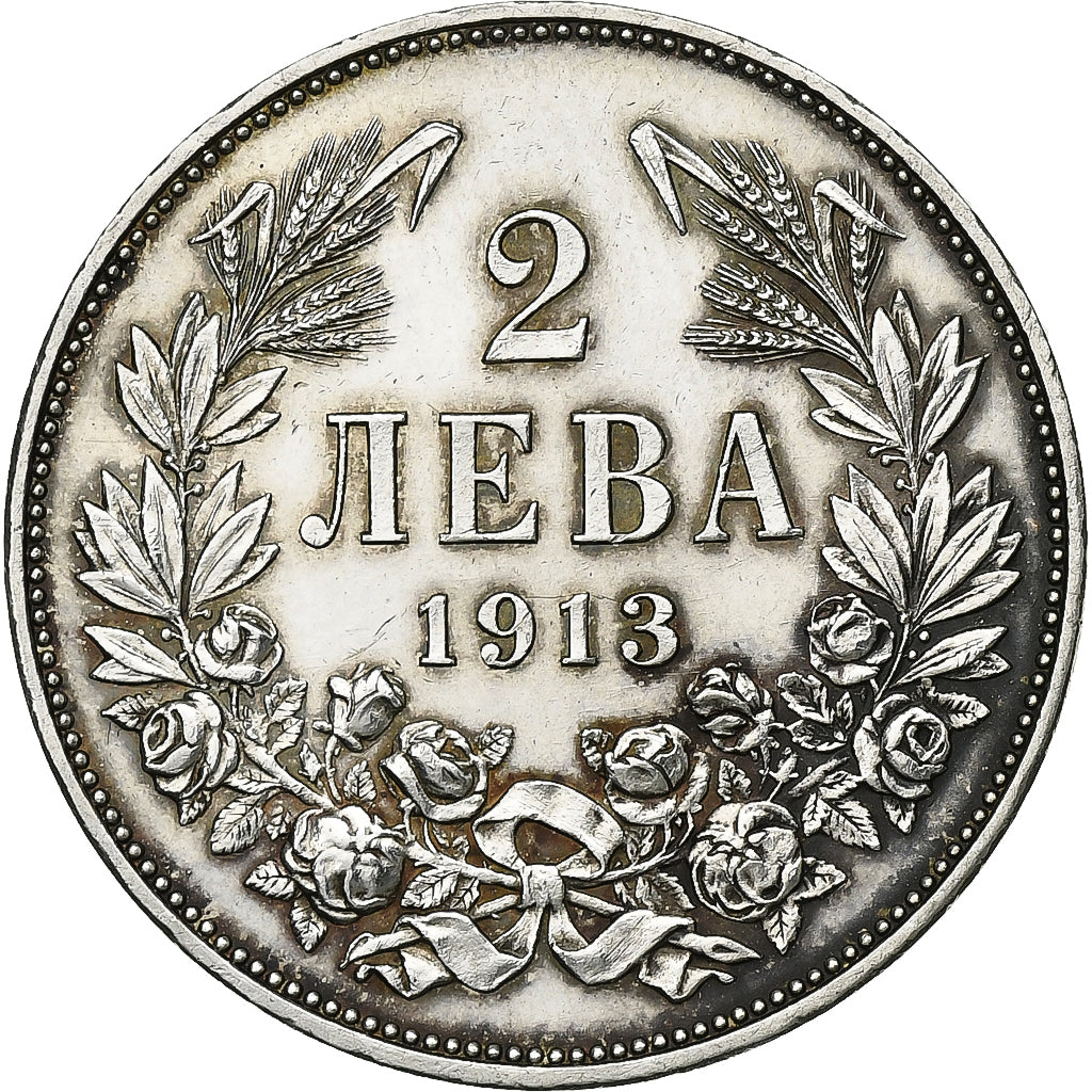 Bulgaria, 2 Leva, 1913, Sofia, Silver, AU(50-53), KM:32