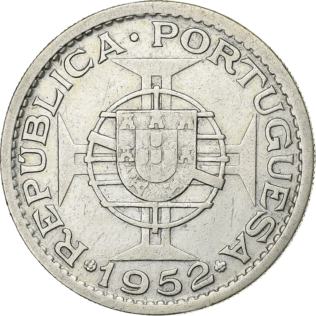 Mozambico, 20 Escudos, 1952, Argento, MB+, KM:80