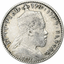 Ethiopia, Menelik II, Gersh, 1891, Paris, Silver, VF(30-35), KM:12