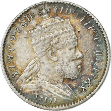Ethiopia, Menelik II, Gersh, 1903 (EE 1895), Paris, Silver, VF(30-35), KM:12