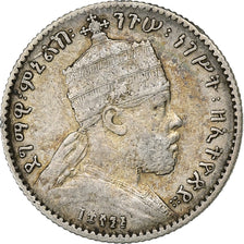 Ethiopia, Menelik II, Gersh, 1891, Paris, Silver, VF(30-35), KM:12