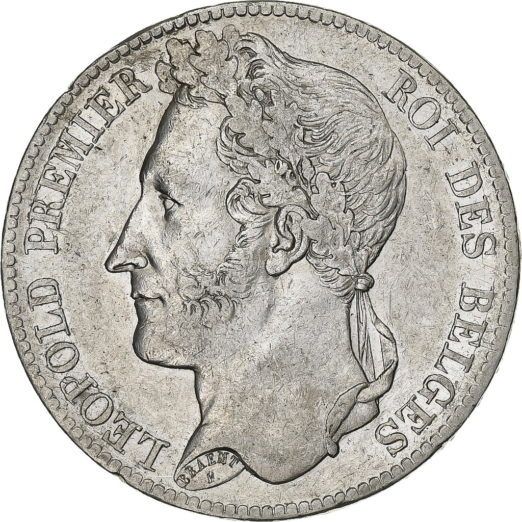 Belgium, Leopold I, 5 Francs, 5 Frank, 1835, Brussels, Silver, EF(40-45), KM:3.1