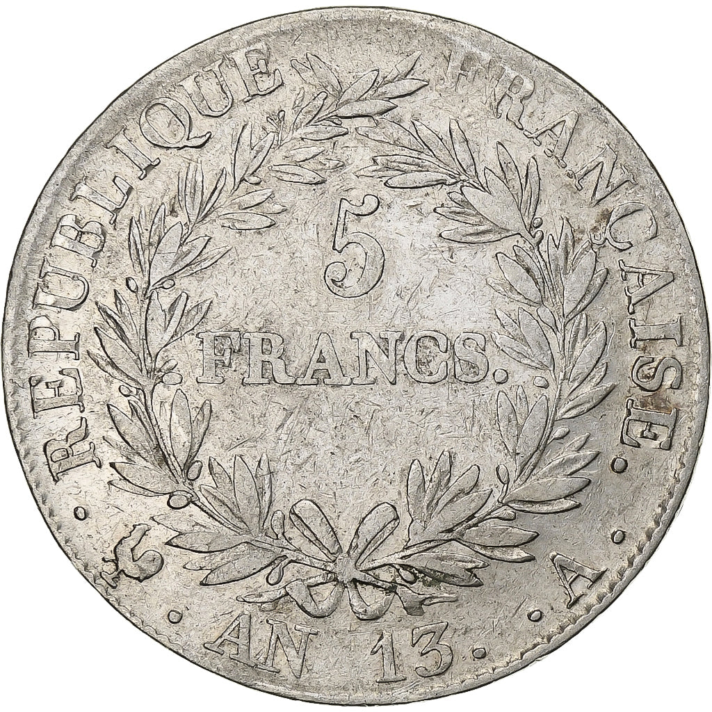 France, 5 Francs, Napoléon I, AN 13, Paris, Silver, VF(30-35), KM:662.1