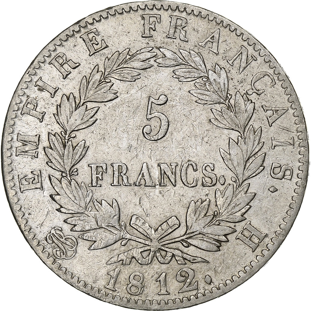 Frankreich, 5 Francs, Napoléon I, 1812, La Rochelle, Silber, S+, KM:694.6