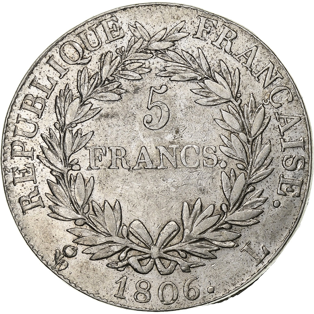 France, 5 Francs, Napoléon I, 1806, Bayonne, Silver, VF(30-35), KM:673.8