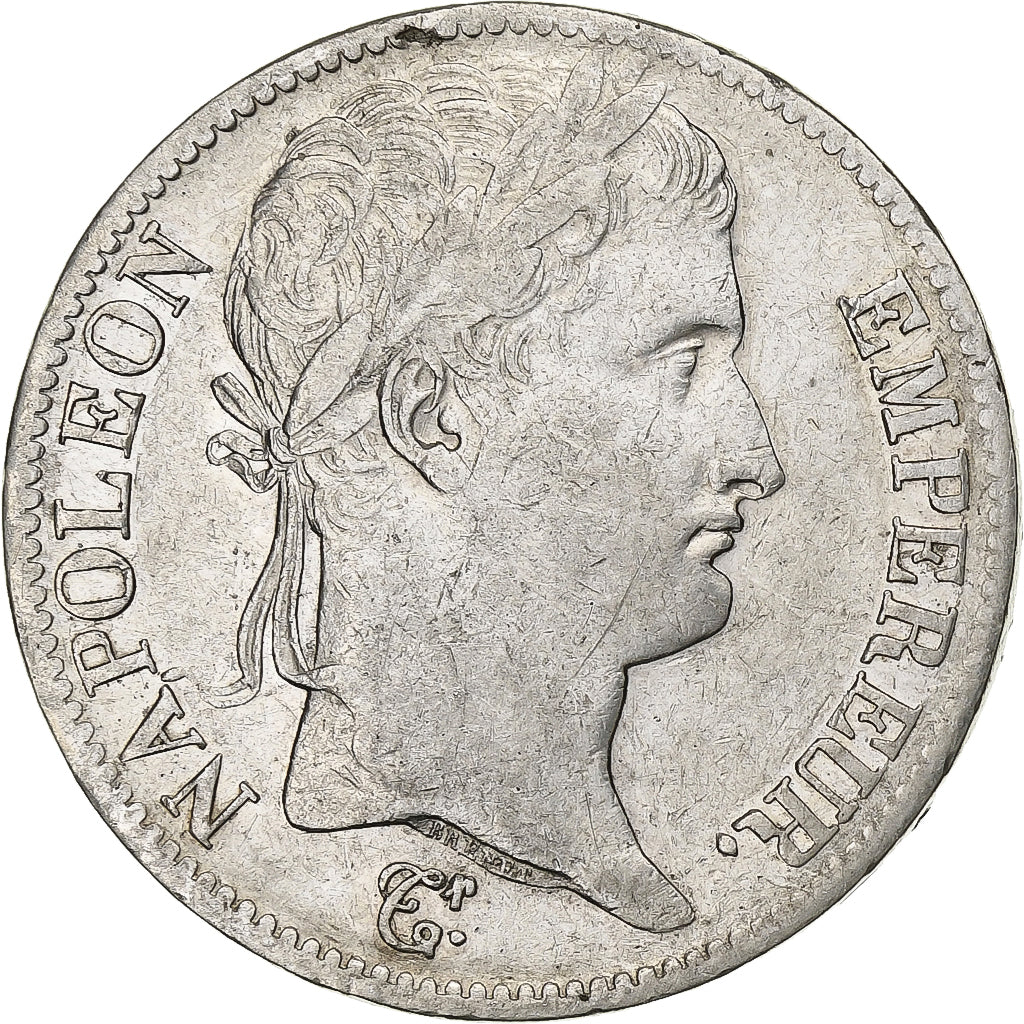 France, 5 Francs, Napoléon I, 1814, Paris, Argent, TB+, KM:694.1