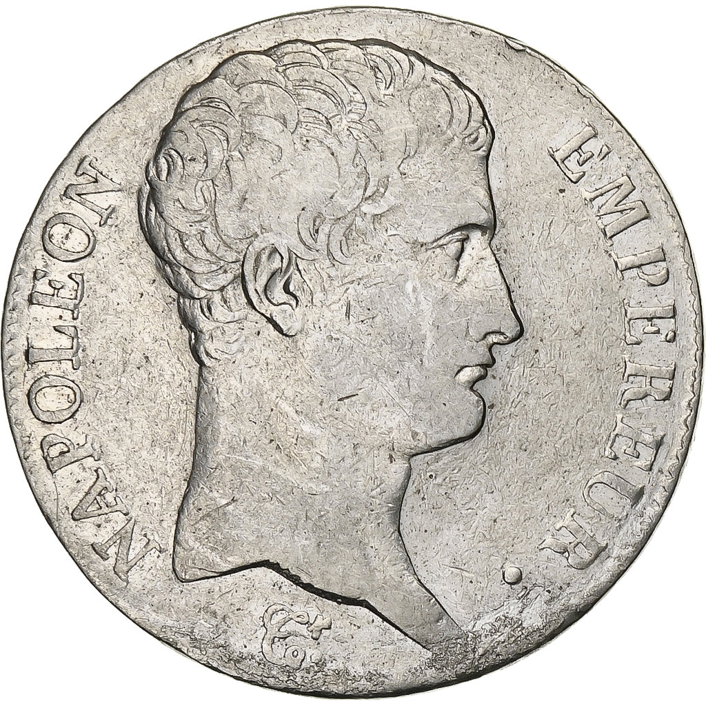 France, 5 Francs, Napoléon I, AN 14, Paris, Silver, VF(30-35), KM:662.1