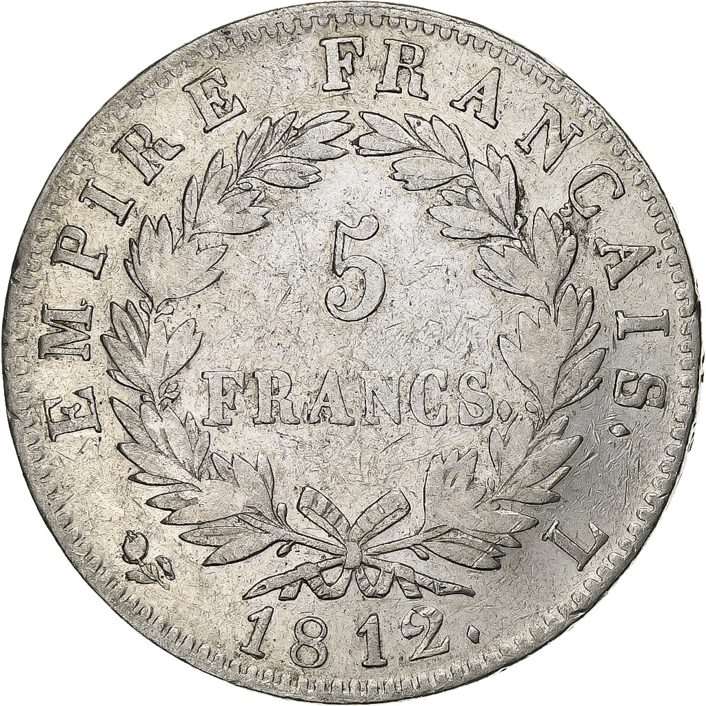 France, 5 Francs, Napoléon I, 1812, Bayonne, Silver, VF(30-35), KM:694.9