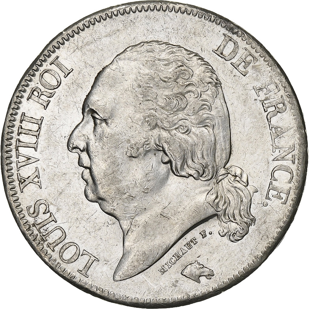 Frankrijk, Louis XVIII, 5 Francs, Louis XVIII, 1824, Paris, Zilver, PR, KM:711.1