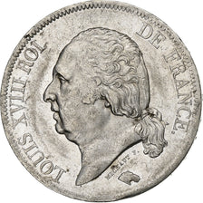 Francia, Louis XVIII, 5 Francs, Louis XVIII, 1818, Rouen, Argento, BB+, KM:711.2