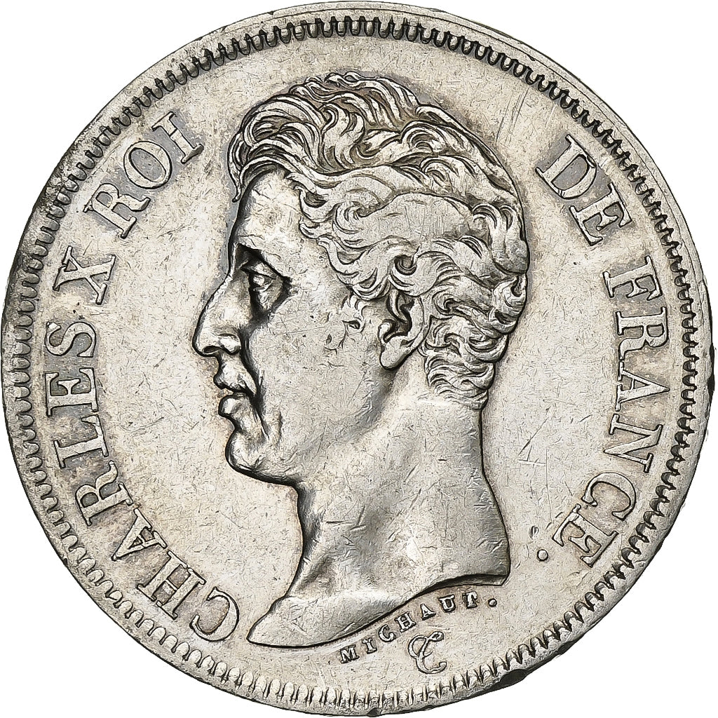 France, 5 Francs, Charles X, 1826, Marseille, Argent, TTB, KM:720.10