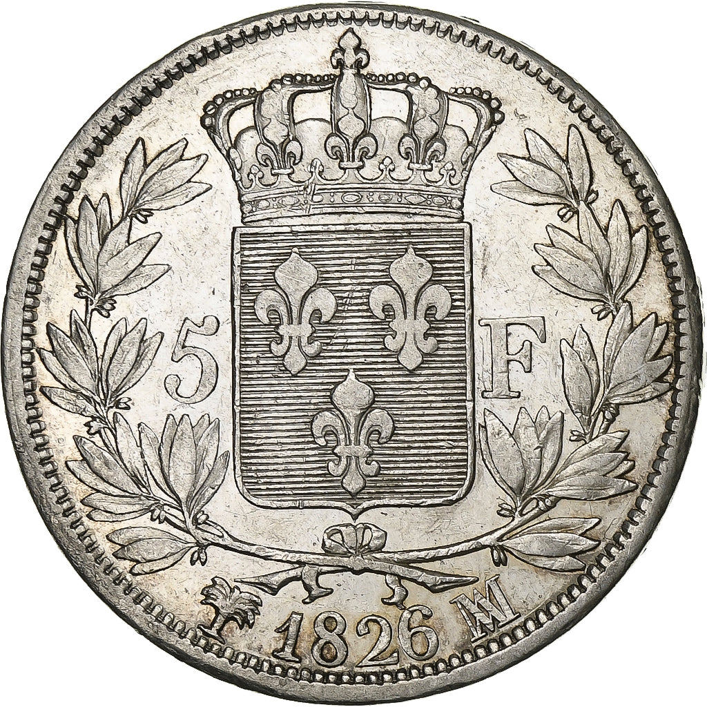 France, 5 Francs, Charles X, 1826, Marseille, Argent, TTB, KM:720.10