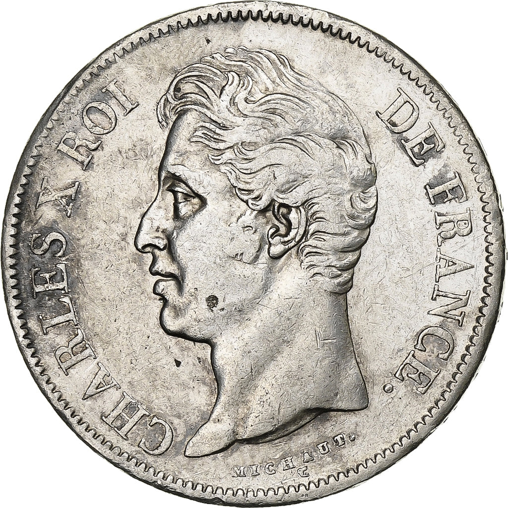 France, 5 Francs, Charles X, 1829, Bayonne, Silver, EF(40-45), KM:728.8