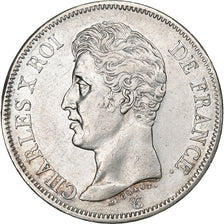Frankreich, 5 Francs, Charles X, 1825, Lyon, Silber, SS, KM:720.4