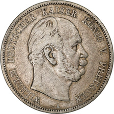 German States, PRUSSIA, Wilhelm I, 5 Mark, 1876, Berlin, Silver, VF(30-35)