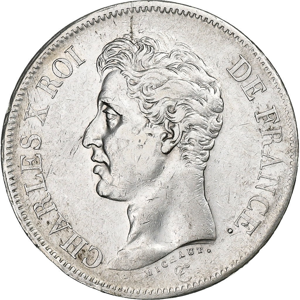 France, 5 Francs, Charles X, 1825, Lille, Silver, EF(40-45), KM:720.13