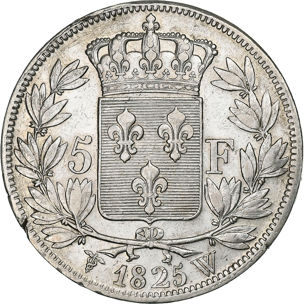 France, 5 Francs, Charles X, 1825, Lille, Silver, EF(40-45), KM:720.13