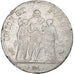 France, 5 Francs, Union et Force, AN 6, Paris, Silver, VF(20-25), KM:639.1