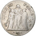 France, 5 Francs, Union et Force, AN 5, Paris, Silver, VF(20-25), KM:639.1