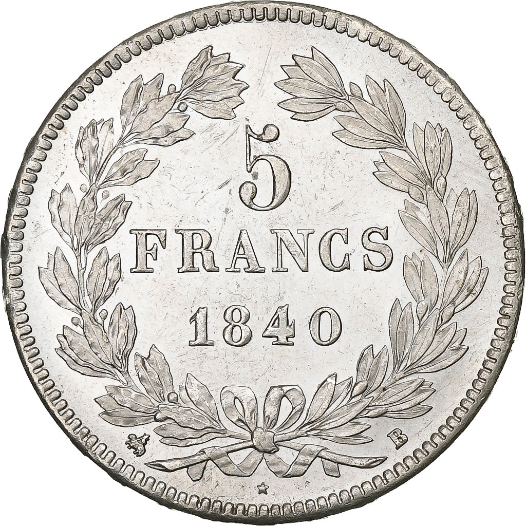 France, 5 Francs, Louis-Philippe, 1840, Rouen, Silver, AU(50-53), KM:749.2