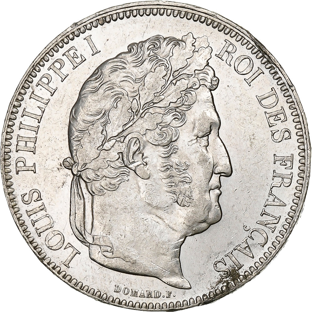 Frankrijk, 5 Francs, Louis-Philippe, 1843, Strasbourg, Zilver, ZF, KM:749.3