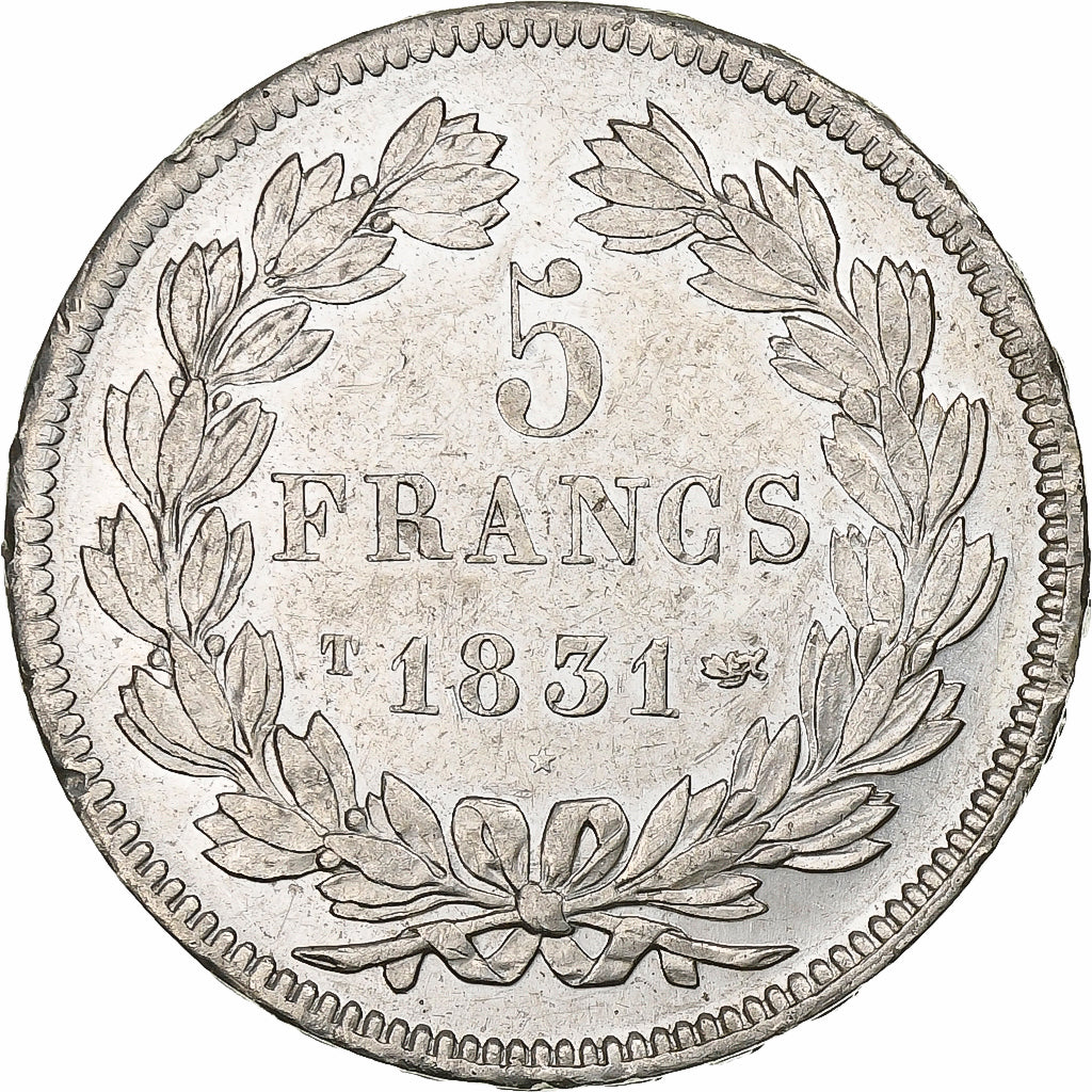 Francia, 5 Francs, Louis-Philippe, 1831, Nantes, Argento, BB, KM:745.12