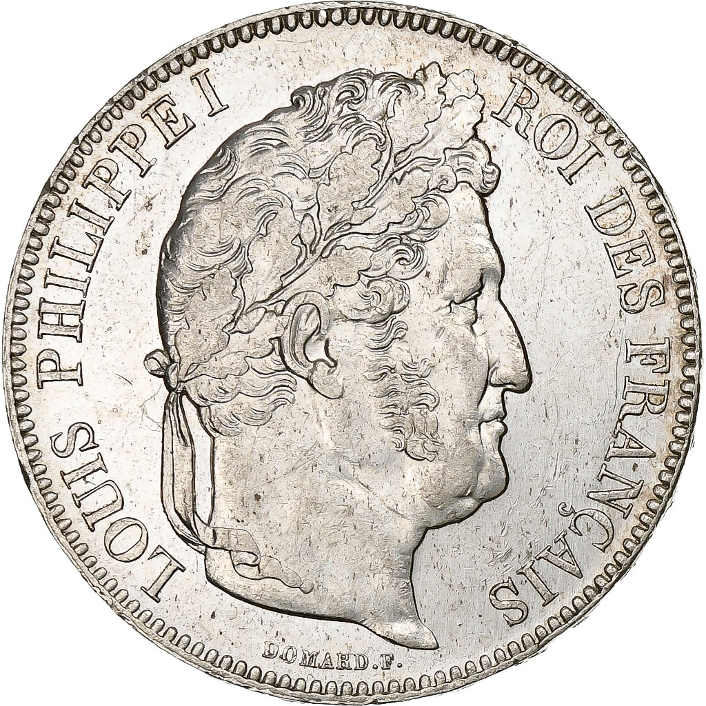 France, 5 Francs, Louis-Philippe, 1843, Bordeaux, Silver, EF(40-45), KM:749.7