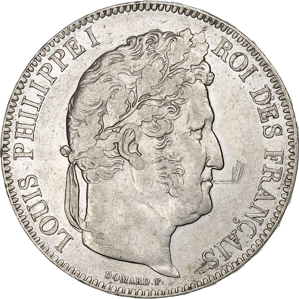 Francja, 5 Francs, Louis-Philippe, 1843, Bordeaux, Srebro, EF(40-45), KM:749.7