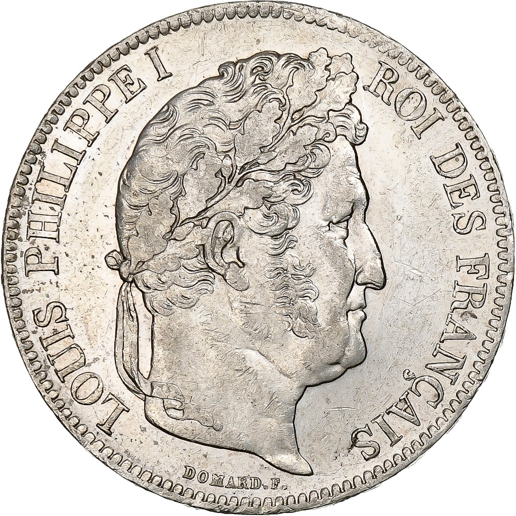 Frankrijk, 5 Francs, Louis-Philippe, 1837, Marseilles, Zilver, ZF, KM:749.10