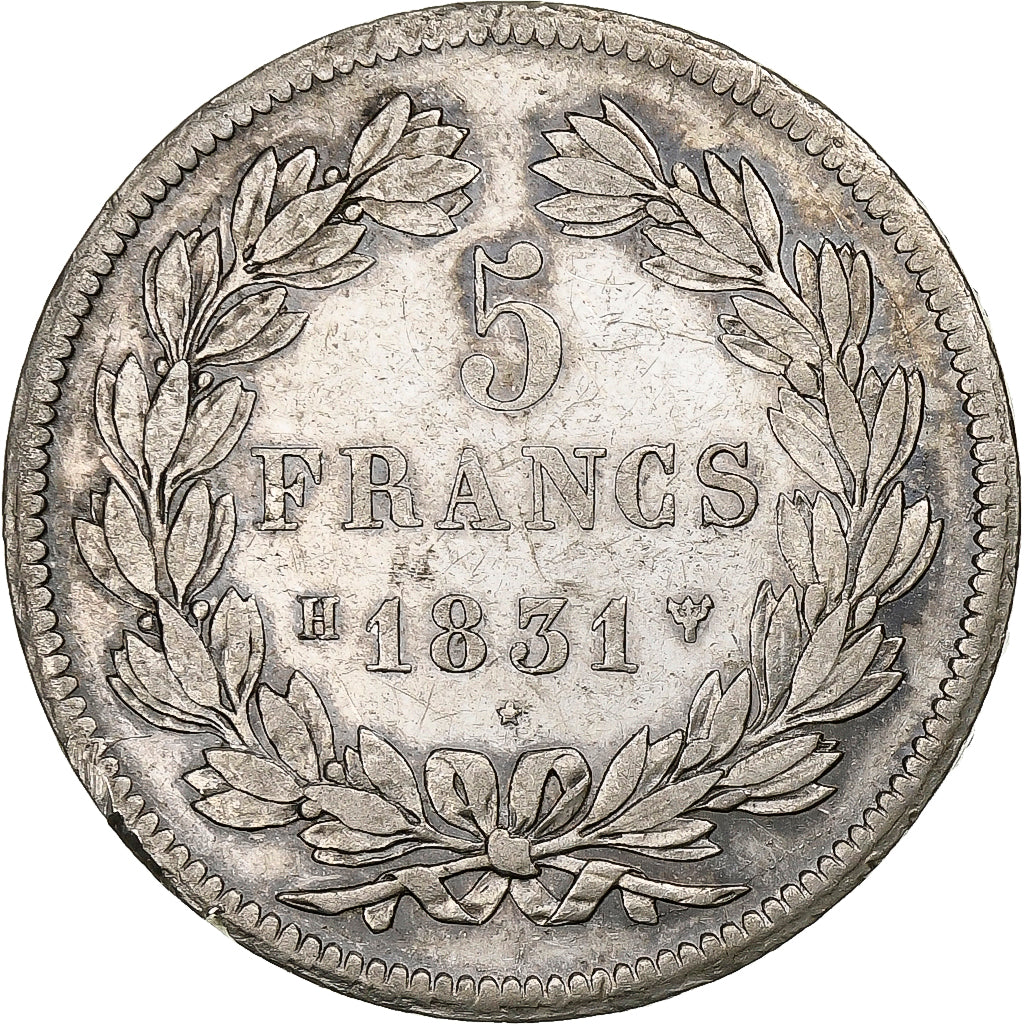 Francia, 5 Francs, Louis-Philippe, 1831, La Rochelle, Argento, BB, KM:745.5
