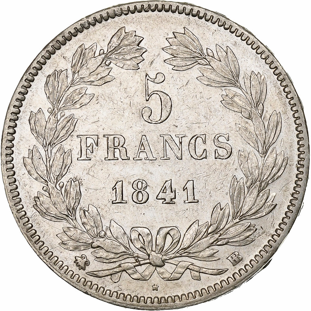 Francia, 5 Francs, Louis-Philippe, 1841, Strasbourg, Argento, BB, KM:749.3