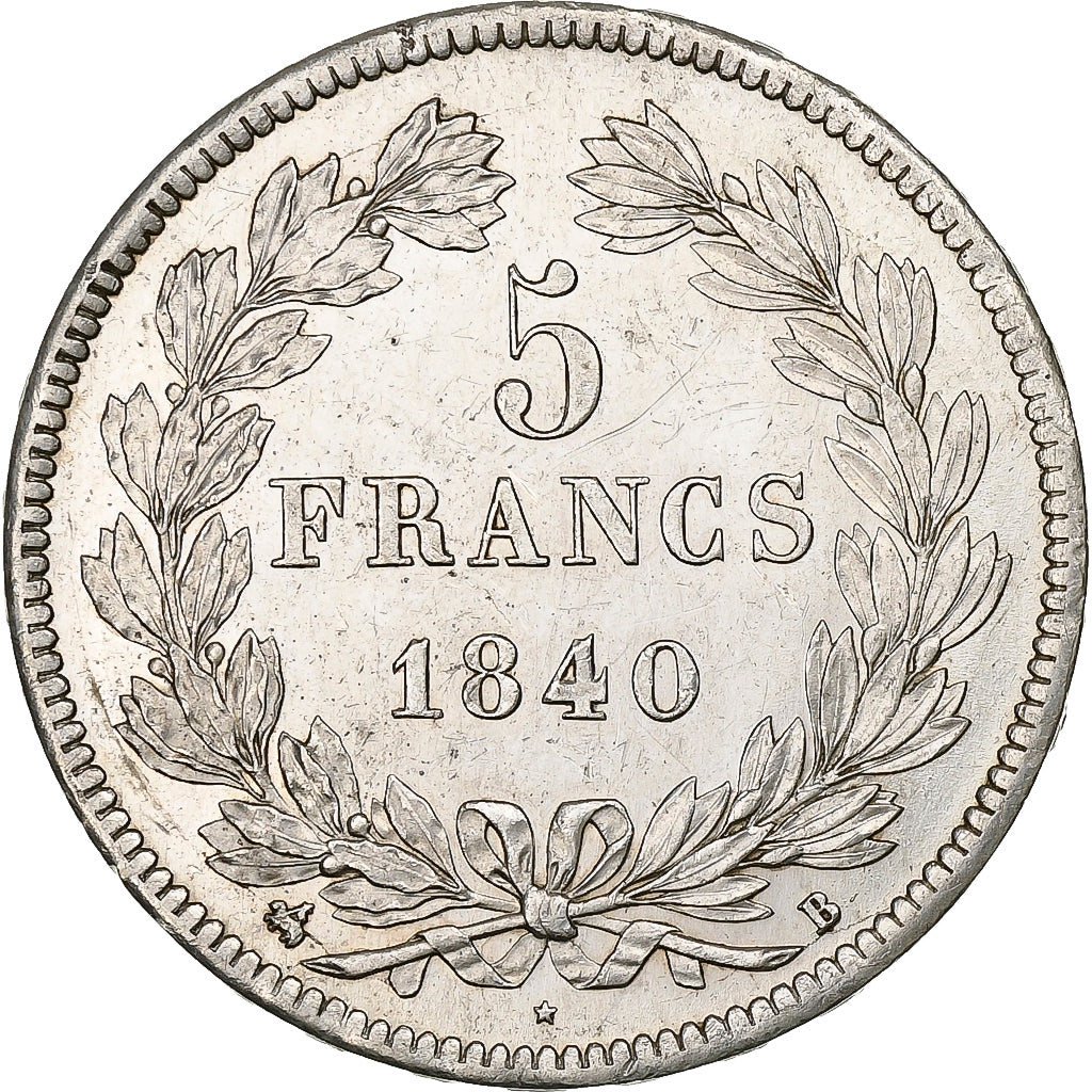 Frankreich, 5 Francs, Louis-Philippe, 1840, Rouen, Silber, SS, KM:749.2