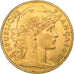 Francia, 10 Francs, Marianne, 1907, Paris, Oro, MB+, KM:846