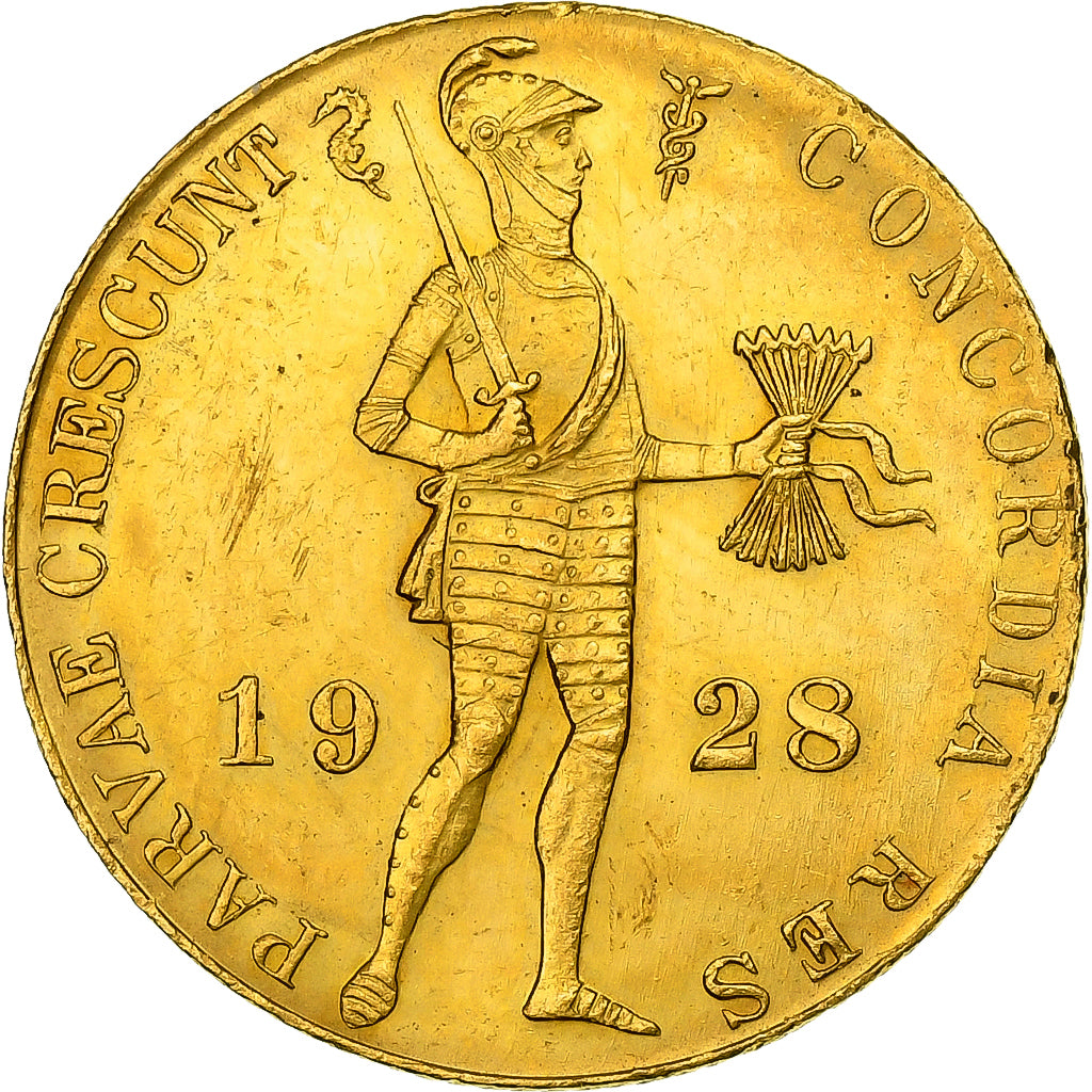 Paesi Bassi, Wilhelmina I, Ducat, 1928, Utrecht, Oro, SPL-, KM:83.1a