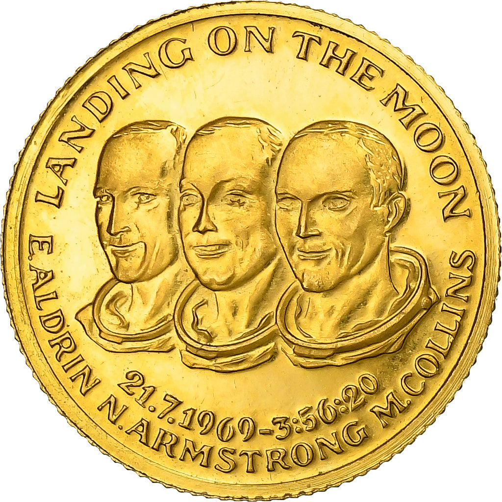 Francia, medaglia, On a marché sur la Lune, 1969, MDP, Oro, SPL-