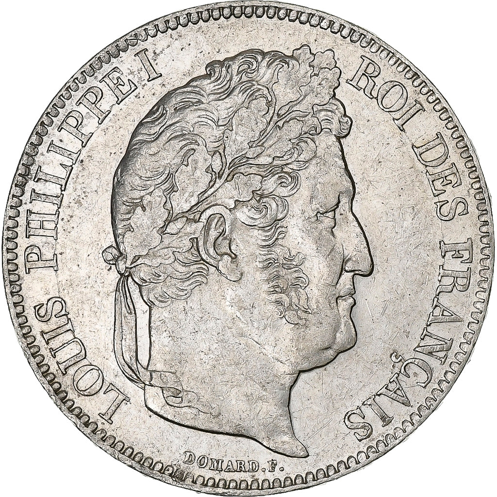 Francia, 5 Francs, Louis-Philippe, 1837, Lyon, Argento, BB+, KM:749.4
