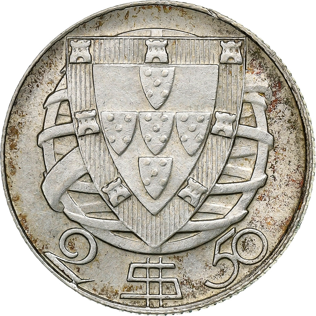 Portugal, 2-1/2 Escudos, 1951, Lisbonne, Argent, TTB+, KM:580