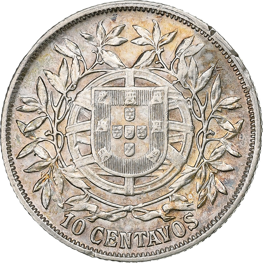 Portugal, 10 Centavos, 1915, Lisbonne, Argent, SUP, KM:563